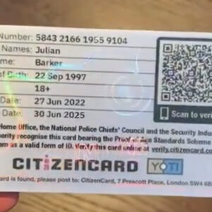 Registered UK ID Card